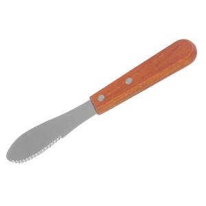 Couteau à beurre/fromage avec manche en bois