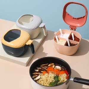 Set de boîte de vinaigrette 4 compartiments avec couvercle