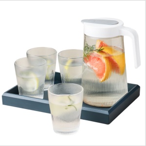Ensemble de bouilloire en verre (1 * bouilloire 1400ml + 4 * gobelets 300ml)