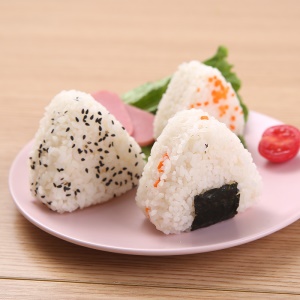 Moule à sushi triangle lot de 2 pièces blanc et transparent