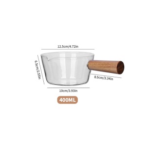 Mini casserole en verre transparent résistante aux hautes températures