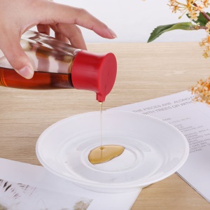 Réservoir d'assaisonnement en verre avec les trous et anneau d'étanchéité en silicone