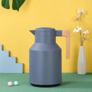 Bouilloire isolante avec poignée en bois 1000ml doublure en verre