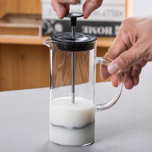 Mousseur à lait en verre transparent 480ml