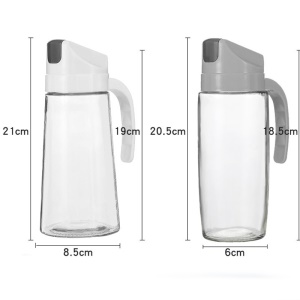 Pot d'huile en verre avec échelle Ouverture et fermeture automatiques par gravité