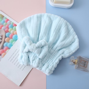 Chapeau pour cheveux secs épais et doux en peluche de corail