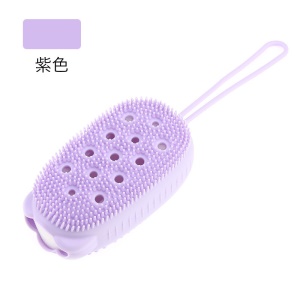 Brosse de bain à frotter en silicone  double face