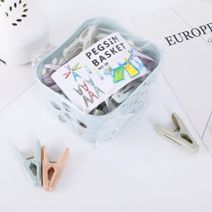 Pince à linge 3087 plastique avec panier de rangement coupe-vent lot de 24 pcs