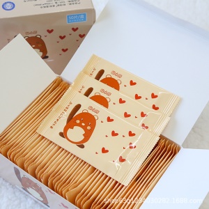 Lingettes nettoyantes sans parfum jetables 50 pièces/boîte emballée séparément