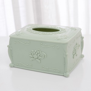 Boîte à mouchoirs en plastique motif fleuri 17.2 * 12.4 * 9.7cm