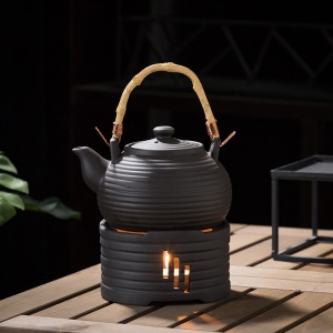 Ensemble de théière avec chauffe-théières à bougie