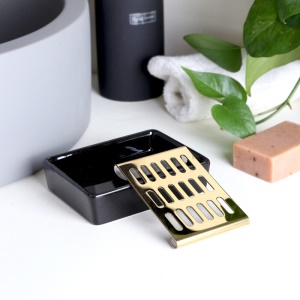 Porte-savon en acier inoxydable en céramique