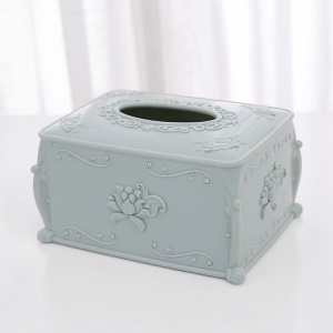 Boîte à mouchoirs en plastique motif fleuri 17.2 * 12.4 * 9.7cm