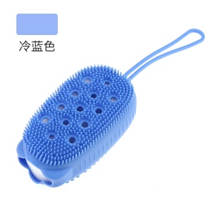 Brosse de bain à frotter en silicone  double face