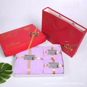 Ensemble de serviettes de toilette en peluche de corail (1*serviettes de bain +2*serviettes pour visage)