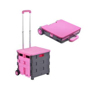 Chariot pliant de course en plastique à deux roulettes 45L/65L