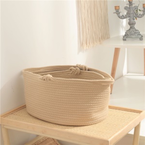 Panier de rangement de débris en coton tressé
