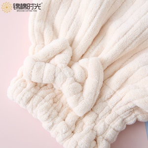Chapeau pour cheveux secs épais et doux en peluche de corail