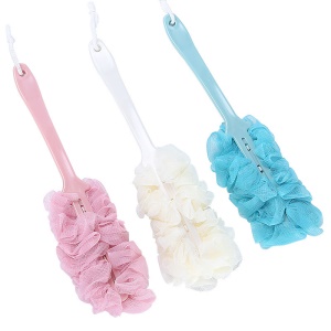 Brosse de bain longue poignée PE de haute qualité