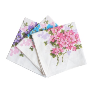 Petit mouchoir en coton floral