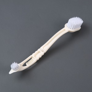 Brosse à chaussures de nettoyage à deux têtes avec poils fins PP à long manche