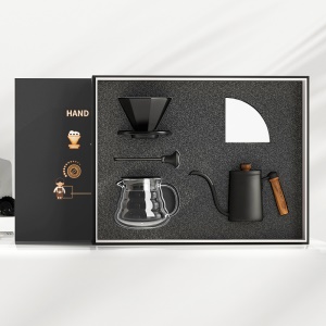 Ensemble de cafetière manuelle (cafetière + pot de partager + tasse de filtre + papier filtre + thermomètre)