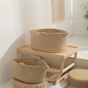 Panier de rangement de débris en coton tressé