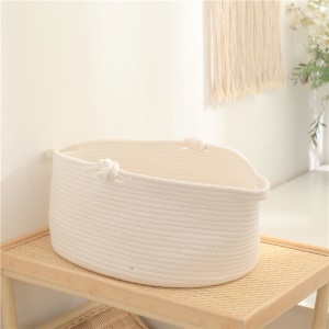 Panier de rangement de débris en coton tressé
