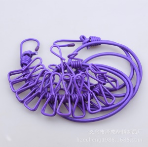 Corde à linge d'extérieur portable coupe-vent super élastique