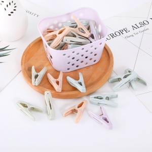 Pince à linge 3087 plastique avec panier de rangement coupe-vent lot de 24 pcs