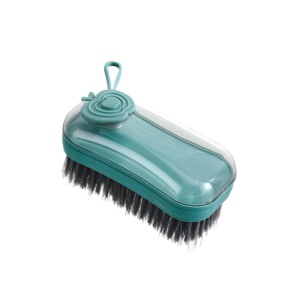 Brosse de nettoyage à poils doux distributeur de savon avec sangle à accrocher