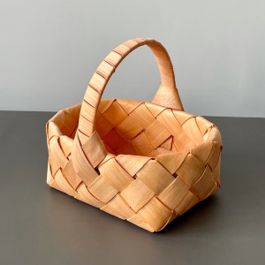 Panier tressé en copeaux de bois 15 * 11 * 14cm