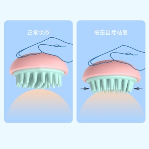 Brosse de shampooing en silicone Tête de brosse souple