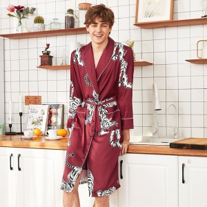Pyjama homme à manches longues en soie