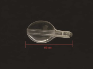 Cuillère pliante jetable en plastique transparent
