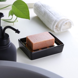 Porte-savon en acier inoxydable en céramique