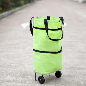 Sac à provisions pliable avec roulettes pour courses Fermeture bouton