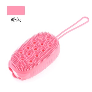 Brosse de bain à frotter en silicone  double face
