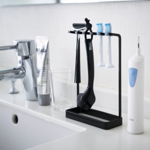 Porte-rasoir et brosse à dents support de rangement pour salle de bain sans perforation