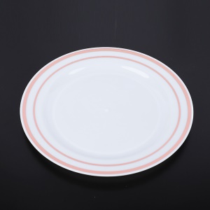 Assiette jetable en plastique PS épaissi 19cm * 19cm