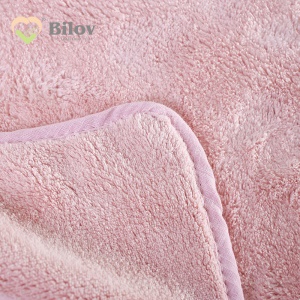 BILOV Serviette pour cheveux secs. double couche épaissie en velours de corail