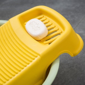 Mini Planche à laver en plastique antidérapante avec porte-savon