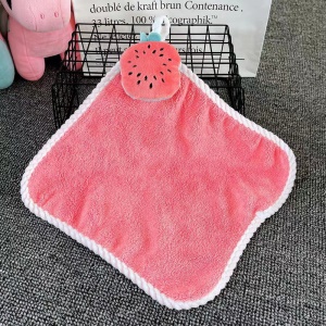 Serviette  en velours de corail 30* 30cm