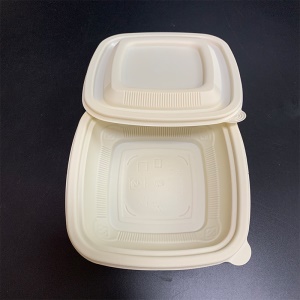 Boîte alimentaire jetable en plastique PLA boîte carrée
