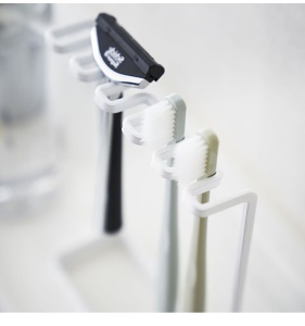 Porte-rasoir et brosse à dents support de rangement pour salle de bain sans perforation
