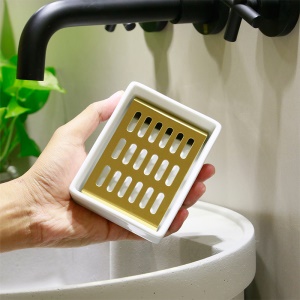 Porte-savon en acier inoxydable en céramique