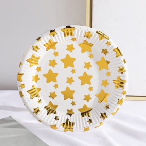 Assiette en papier jetable épaissie 18 * 18cm