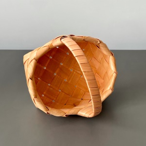 Panier tressé en copeaux de bois 15 * 11 * 14cm