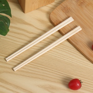Baguettes jetables en bambou emballage individuel tête plate 19.5 cm