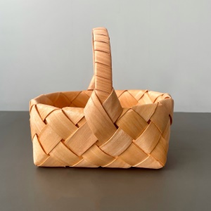 Panier tressé en copeaux de bois 15 * 11 * 14cm